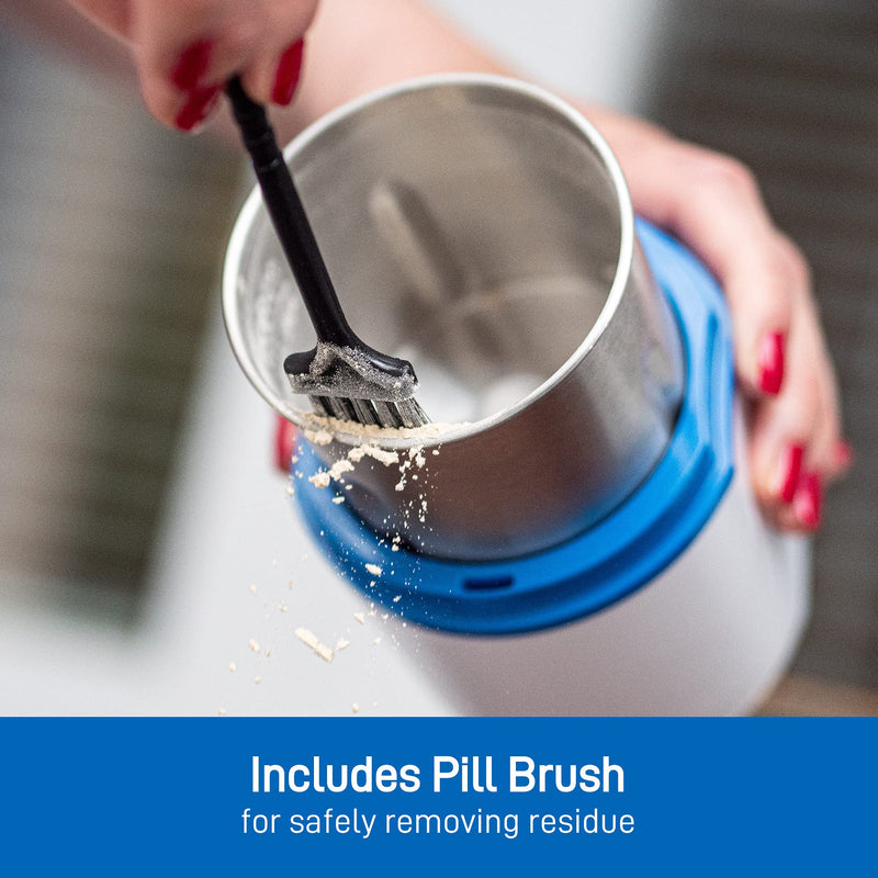 Electric Pill Crusher Grinder - Fine Powder Electronic Pulverizer for Small and Large Medication and Vitamin Tablets - Comes with Stainless Steel Blades to Crush Multiple Pills by Pill Mill - NewNest Australia