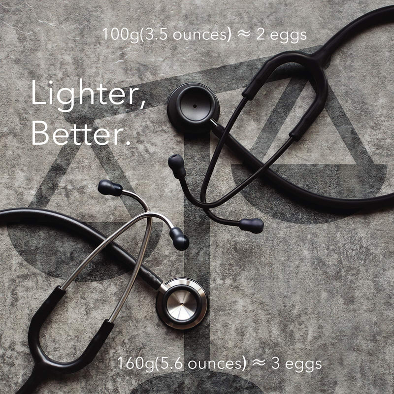 FriCARE Lightweight Dual Head Stethoscope for Medical Professionals Doctors, Aluminum Chestpiece and Headset (Black) Black - NewNest Australia