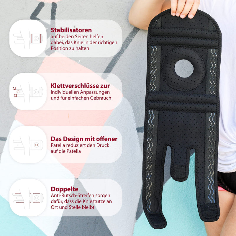 Karm Knee Support Knee Support Children - For Girls & Boys | Children'S Knee Bandage For Knee Problems & Osteoarthritis & Meniscus & Stabilization & Sports & Football | Kids Knee Support Brace (1 Piece, Black) One Size - NewNest Australia
