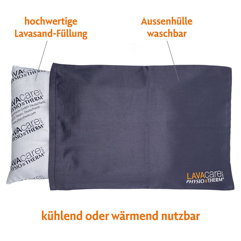 Physiotherm® LAVAcare classic heat cushion • Lava cushion with lava sand for relaxation • Suitable as a heating and cooling cushion • Warm up in the microwave or oven • Cover made of 100% cotton classic - NewNest Australia