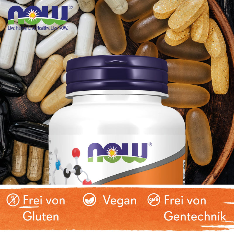 Now Foods, L-Lysine, 500mg, 100 vegan capsules, amino acid, laboratory tested, gluten-free, soy-free, GMO-free, amino acid L-lysine - NewNest Australia