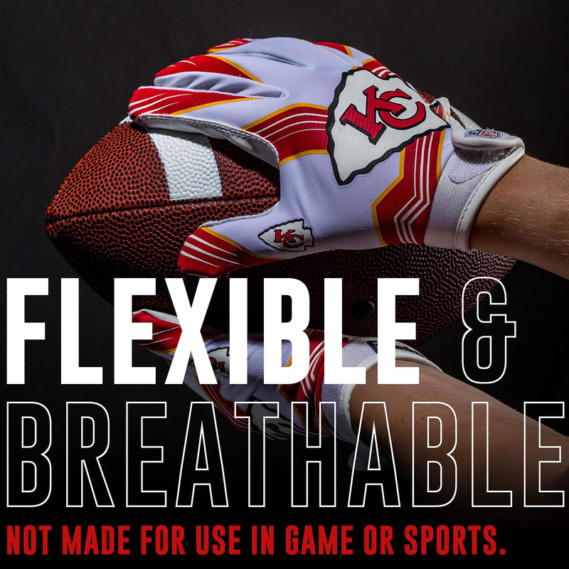 Franklin Sports Youth NFL Football Receiver Gloves - Kids Football Gloves Pair - NFL Team Logos and Silicone Palm - All Youth Sizes - Great Game Gear + Football Costume Accessory Kansas City Chiefs Youth Medium/Large - NewNest Australia