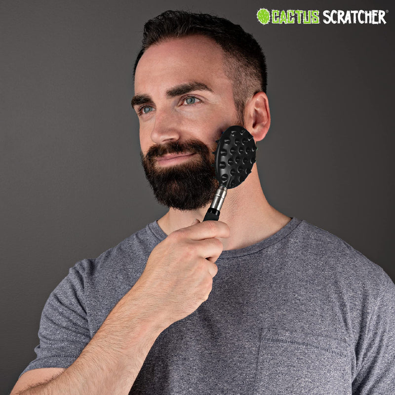 Cactus Back Scratcher On a Stick -Back-Neck-Head-Beard-Body-Pets (Big Stick - Black) Big Stick - Black - NewNest Australia