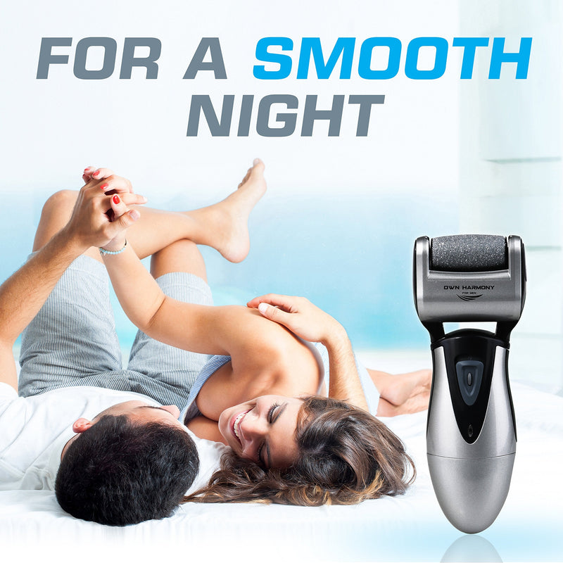 Electric Hard Skin Remover for Men by Own Harmony: USA's Best Rated Callus Remover- Rechargeable Pedicure Tools w 3 Coarse Rollers, Velvet-Smooth Foot Care- Professional Spa Pedi Feet File (USB Cord) - NewNest Australia