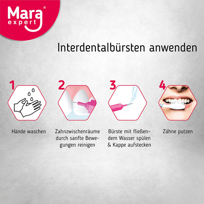 Interdental Brush Yellow Mara Expert 0.7 Mm Iso 4 Medium Wide 8 Interdental Brushes Organic Plastic Brushes For Interdental Spaces With Mint Flavor Chlorhexidine Fluoride - NewNest Australia