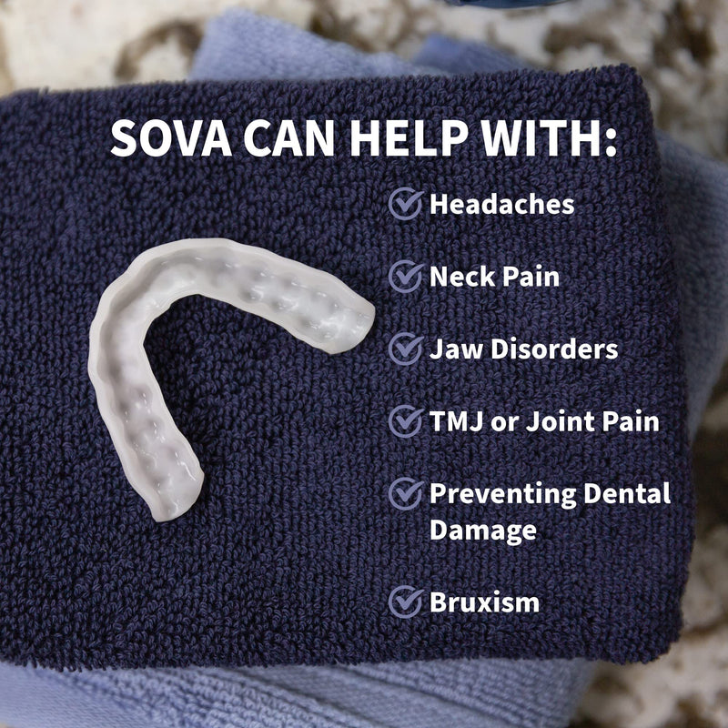 SOVA 3D bite splint - 1.6 mm thin - tailor-made fit - protects against night-time teeth grinding and clenching - odorless and taste-free - can be reshaped up to 20 times - non-toxic - NewNest Australia
