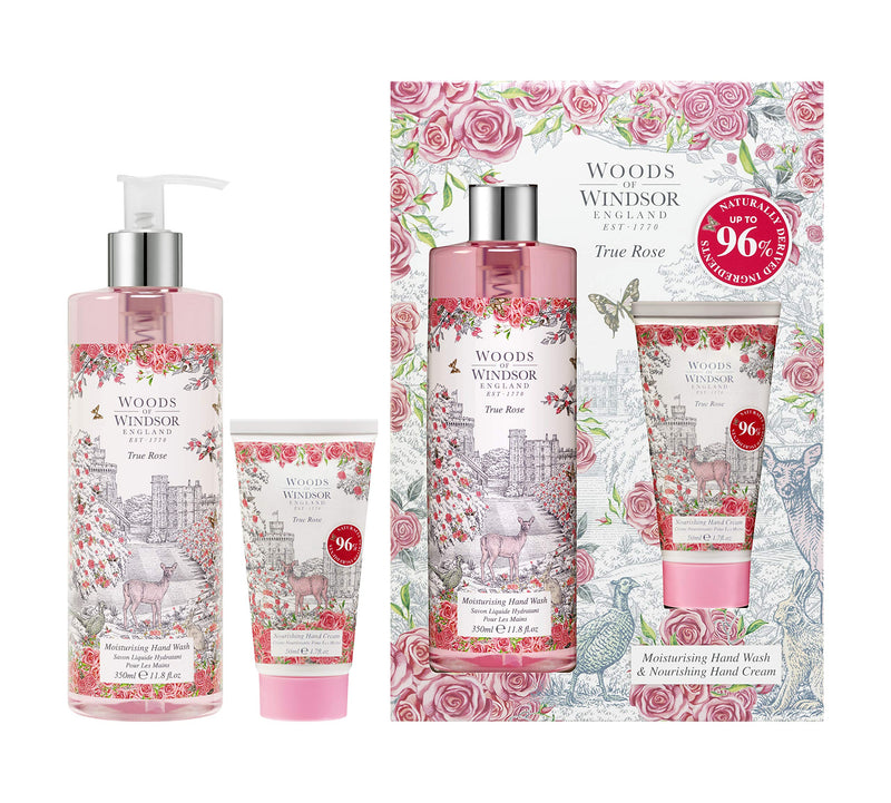 Woods of Windsor True Rose Hand Wash and Hand Cream Set, Pack of 2 - NewNest Australia