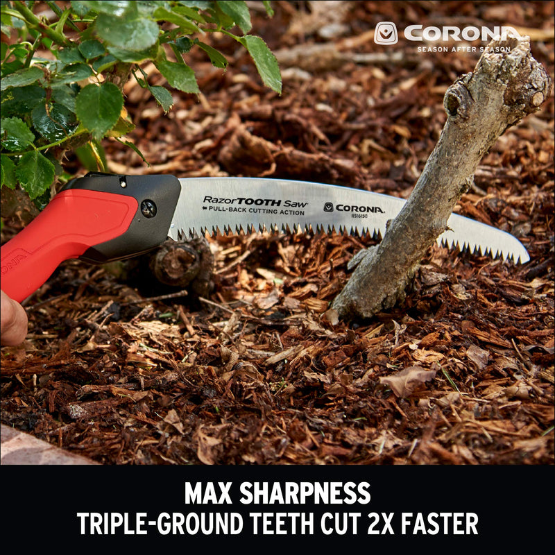 Corona RS16150 RazorTOOTH Folding Pruning Saw, 10-Inch, Curved Blade, Red - NewNest Australia