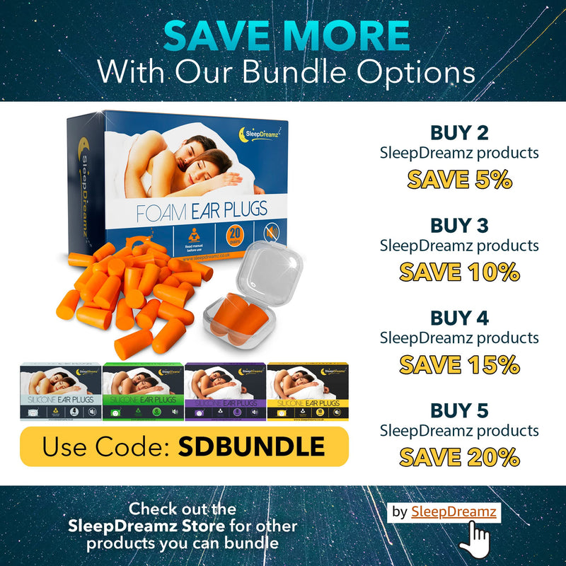 SleepDreamz® Foam Ear Plugs for Sleeping – x20 Pairs of Noise Cancelling Ear Plugs – Stop Snoring & Other Loud Noises from disrupting Your Sleep, with These Earplugs for Sleep - NewNest Australia