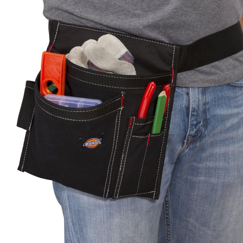 Dickies 5-Pocket Single Side Tool Belt Pouch/Work Apron, Durable Canvas Construction, Adjustable Belt for Custom Fit, Black - NewNest Australia