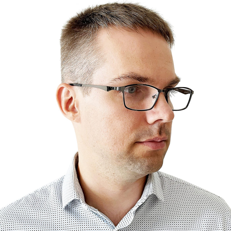 Mini Glasses, Elegant Anti-Blue Light Glasses, Reading Glasses With Rectangular Lenses, Free Case, Stainless Steel Glasses Frame, Blue Light Filter Glasses For Men And Women - NewNest Australia
