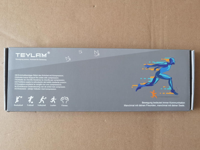 Teylam ankle bandage, adjustable ankle bandage, flexible ankle bandage, ultra thin foot bandage, running football, right and left ankle (blue). - NewNest Australia
