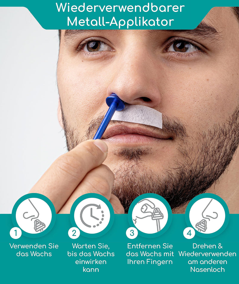 Wax Nose Hair Removal 50 G - Medi Grade Easy & Safe Wax Hair Removal Home - Waxing Set - Skin Protection, Wax Cup, Storage Bag - Warm Wax For Removing Nose Hair - NewNest Australia
