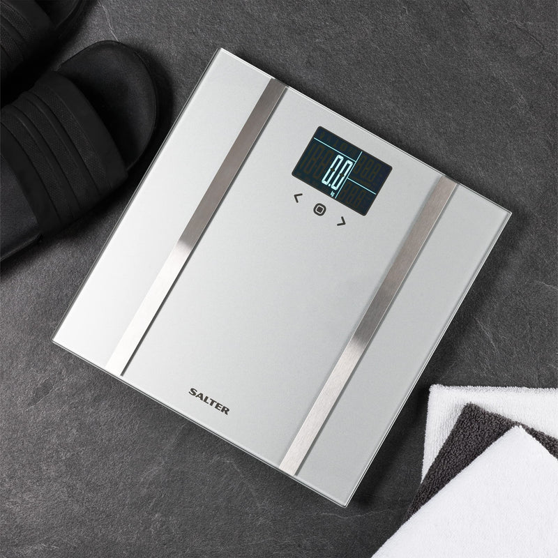Salter 9183 Sv3R Dashboard Analysis Electronic Glass Bathroom Scale Digital Bathroom Scale Max 180Kg Body Fat Water Bone Muscle Mass Athlete Mode Memory 12 Users - NewNest Australia