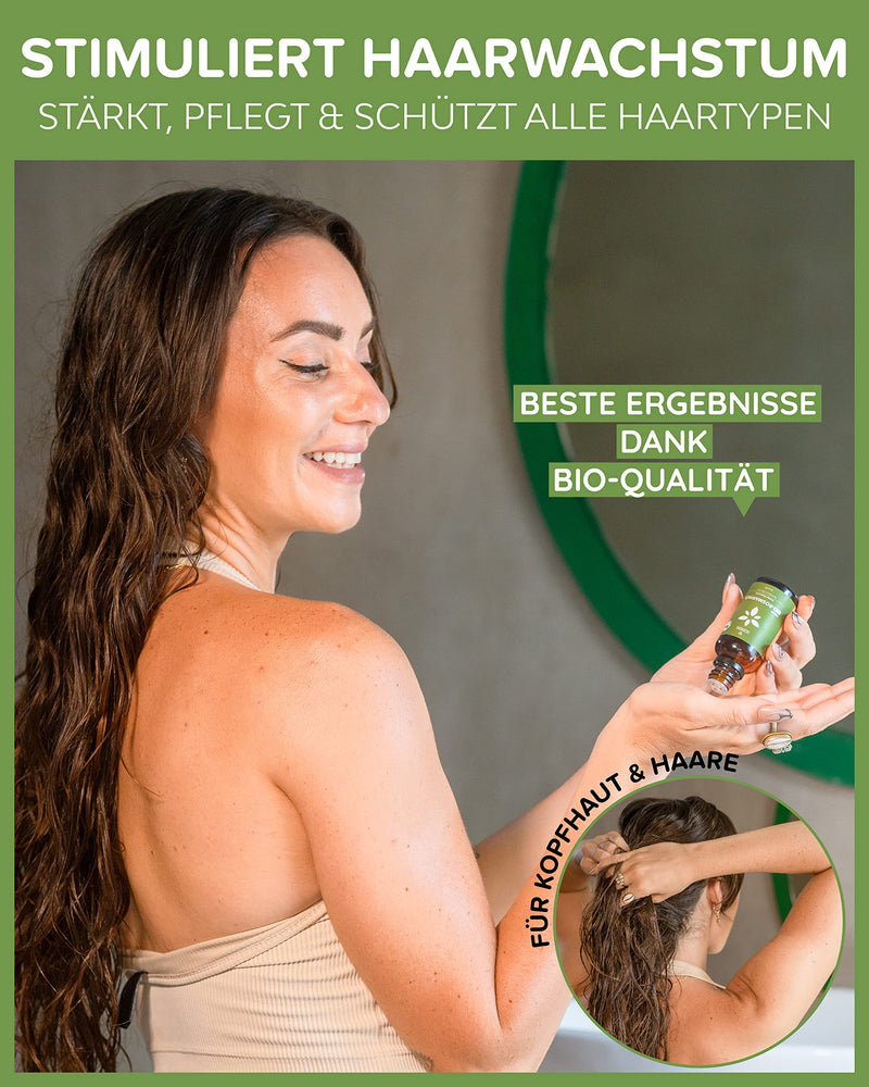 Heldengrün® ORGANIC rosemary oil [HIGH DOSE] Stimulates hair growth - hair oil for hair loss - 100% natural rosemary oil - rosemary oil hair 30.00 ml (pack of 1) - NewNest Australia