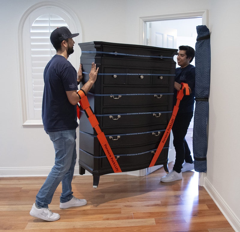 Forearm Forklift 2-Person Lifting and Moving Straps; Lift and Carry Furniture, Appliances, Mattresses or Items up to 800 lbs Like a Pro, Includes Movers Rubber Band, Firehouse Red, Special Edition - NewNest Australia