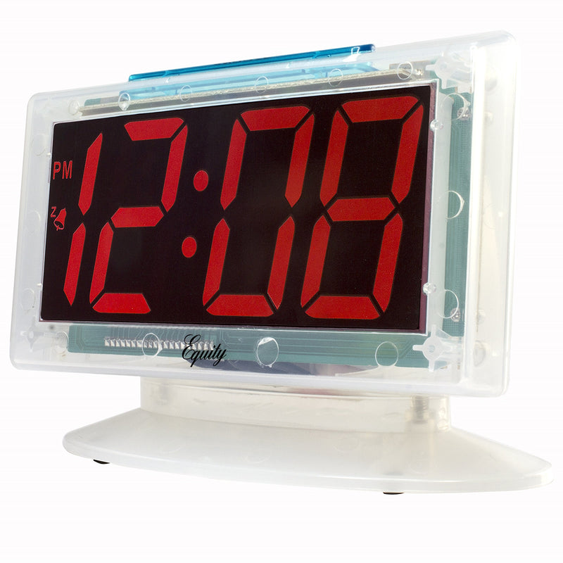 NewNest Australia - Equity by La Crosse 30040 Jumbo Clear 1.8 in. Red LED Electric Alarm Clock 