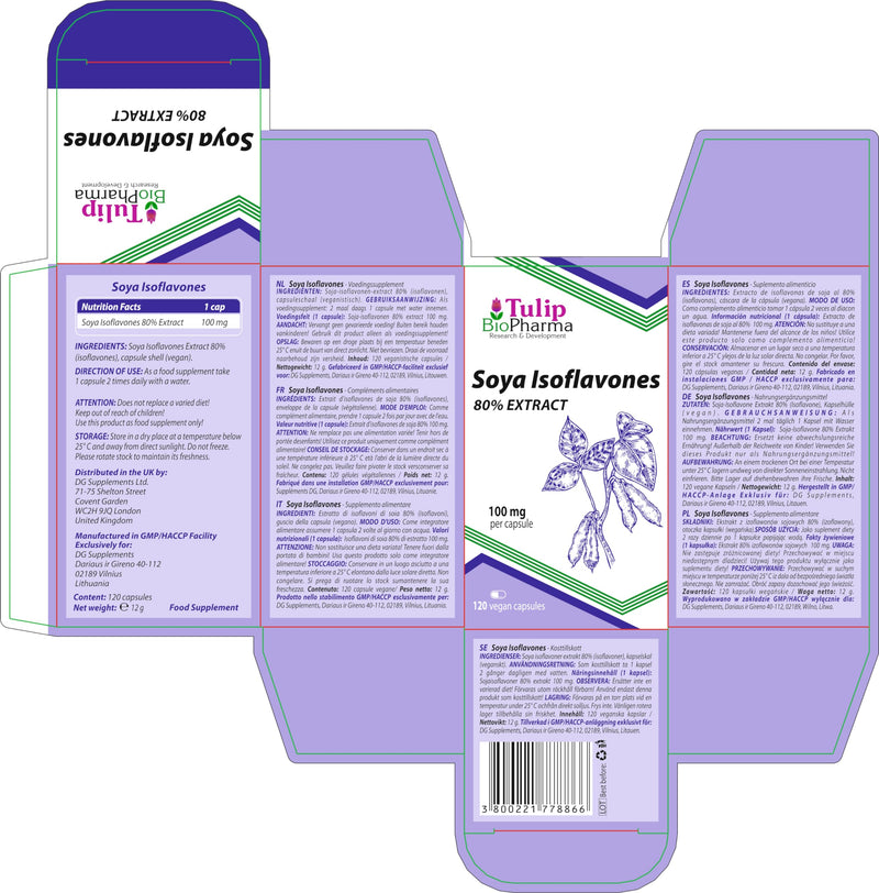 SOJA Isoflavones 80% Extract 120 Capsules Non-GMO, Laboratory Tested, Supports Hormonal Health - NewNest Australia