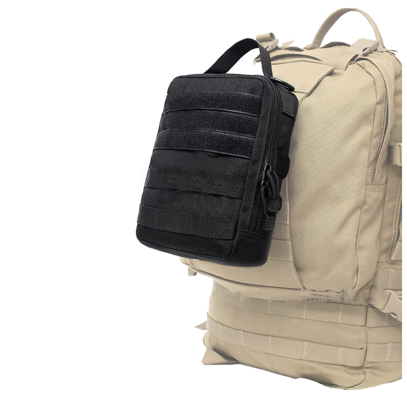 Azarxis First Aid Pouch Medical Molle EDC Admin Pouch Tactical Utility Bag IFAK Emergency Survival Gear for Hiking, Camping, Trekking, Climbing, Outdoor Activities #3 Black (17 X 7 X 24 Cm) - NewNest Australia