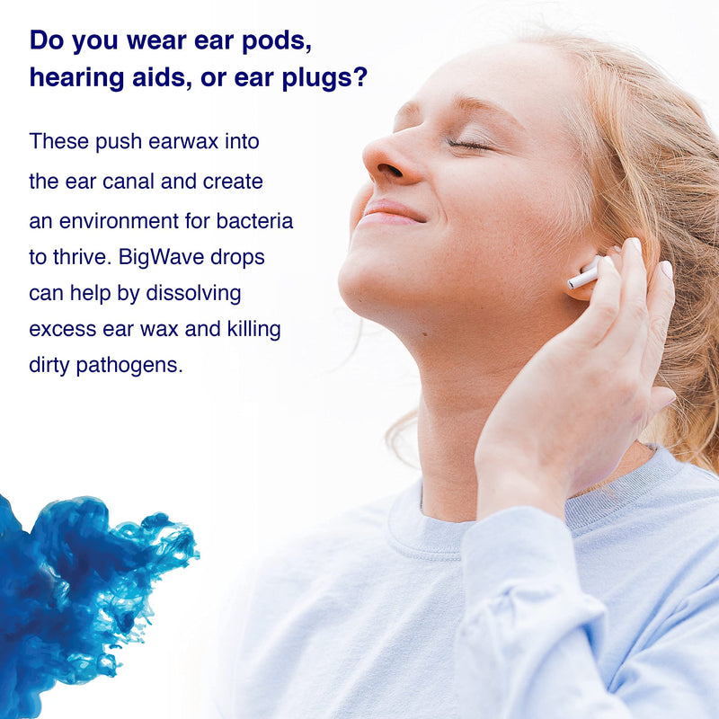 BigWave Drops - Ear Drops Formulated to Treat Swimmer's Ear - Surfer's Ear - Ear Infections - Made to Heal, Dry, & Soothe to Reduce Ear Pain - Designed to Improve Earwax Removal & Reduce Inflammation - NewNest Australia