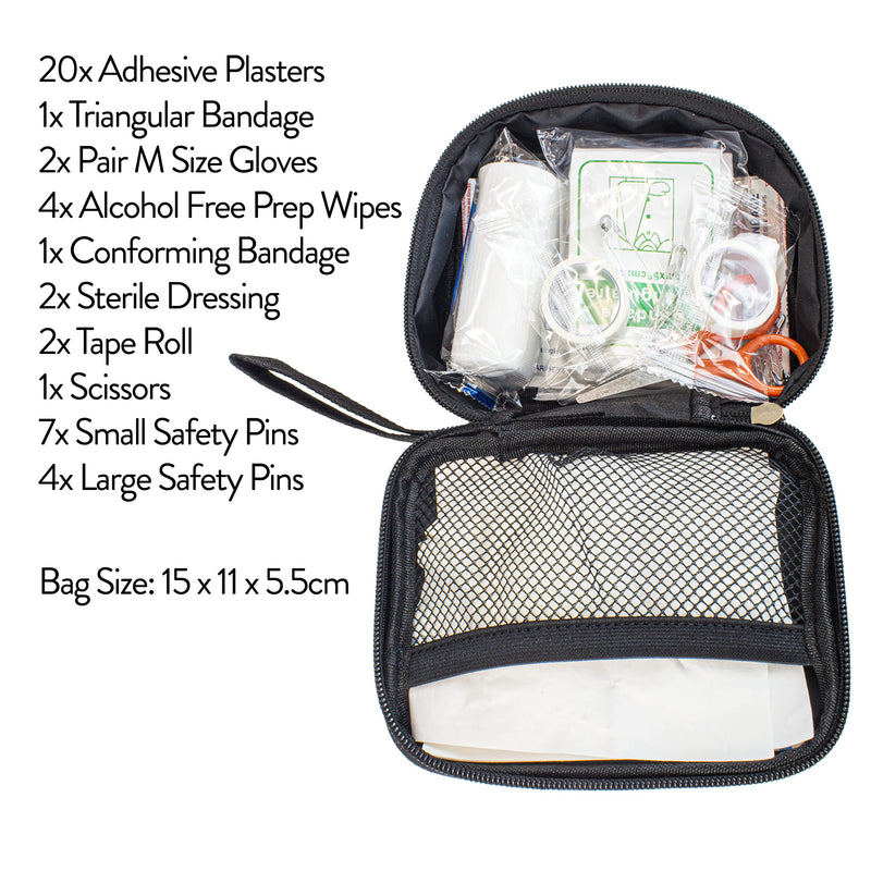 Clay Roberts First Aid Kit, Grey, Compact First Aid Kit Bag, Bandages, Dressing Pads, Plasters, Emergency & Medical Supplies, 1st Aid Kit Bag for Travel, Home, Family, Holidays, Cars and Camping - NewNest Australia