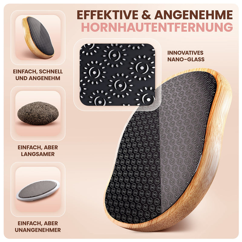 Bambua Callus Remover - [100% Anti-Callus Effect] Callus Removal Foot - For Foot Care For Beautiful Feet - Effective Nano Glass - Professional Pedicure - Premium Callus File (Black) - NewNest Australia