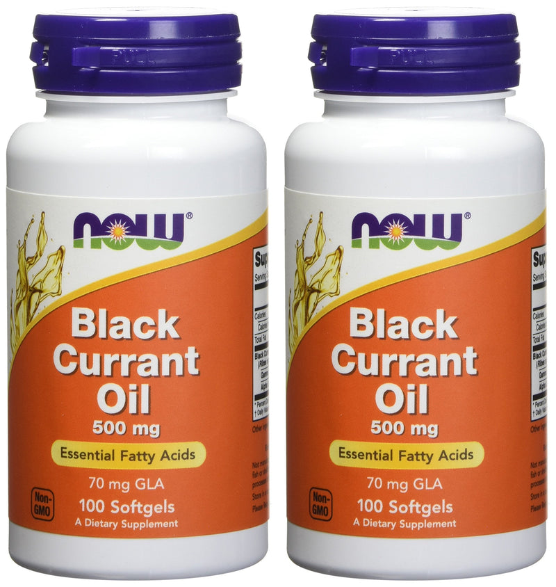 Now Foods Black Currant Oil 500 milligrams - 100 softgels (Pack of 2) - NewNest Australia
