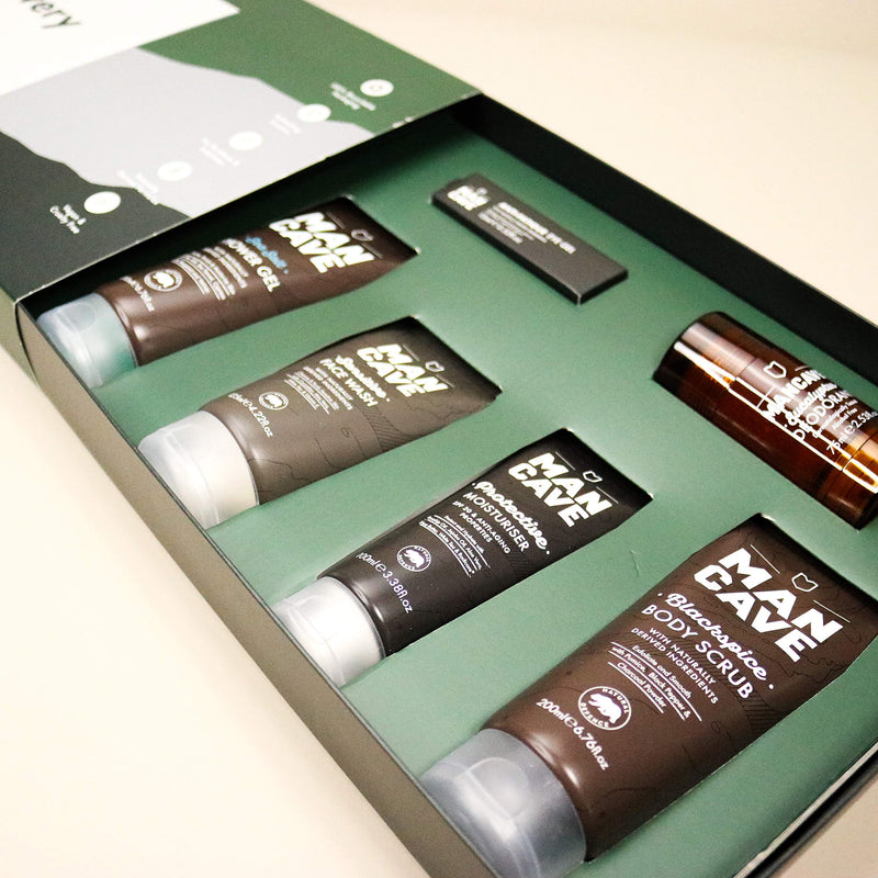 ManCave Discovery Gift Set - 6 Natural Grooming Essentials - For Men - NewNest Australia