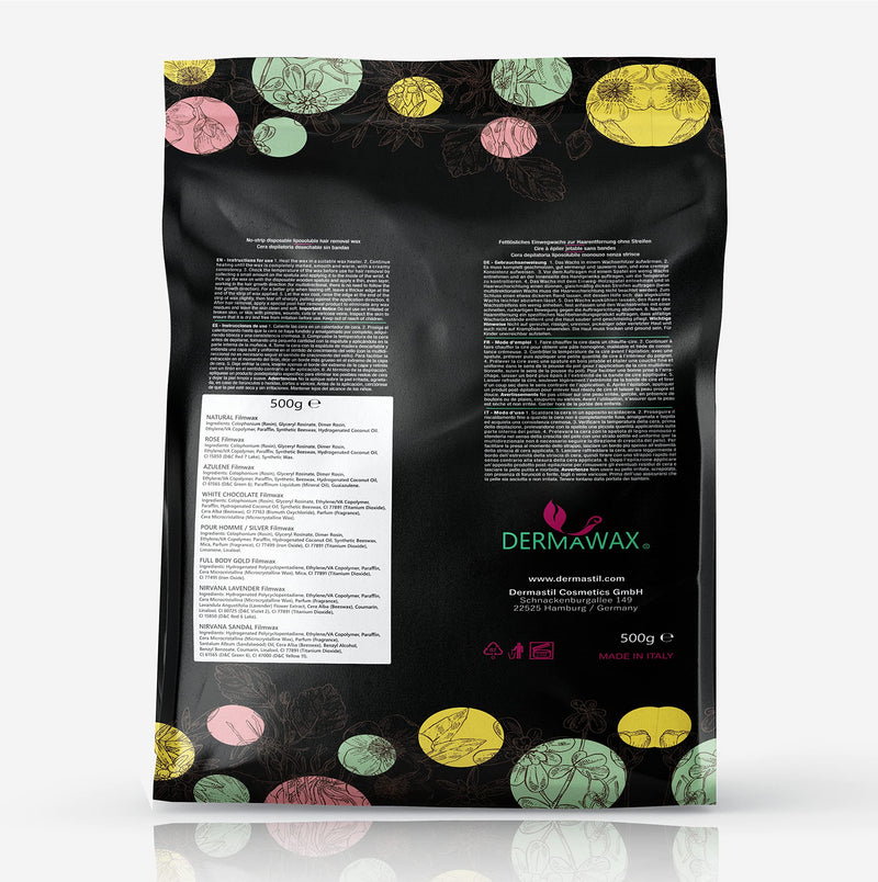 Dermawax Azulen Film Wax With Coconut Oil Hot Wax Hard Wax Beads Wax Beads For Professional Hair Removal Face Legs Arms Back Hair Removal Without Wax Strips (500 G) - NewNest Australia