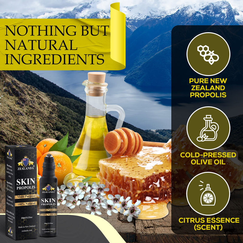 ZEALANDA Skin Propolis, Multi Purpose 100% Natural No Alcohol Treatment for Acne, Pimple, Eczema, Callus, Sunspot,Skin Rash, Insect Bites, Cuts & Wounds. Made & Packed in New Zealand - NewNest Australia