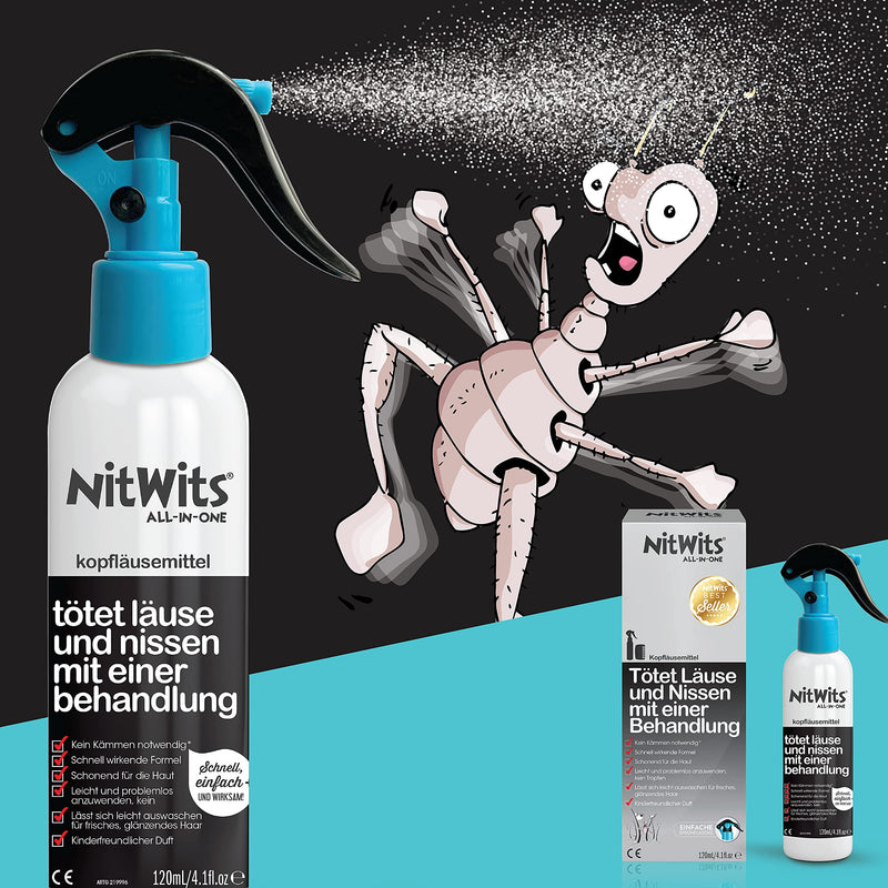 Nitwits Lice Agent Head Lice - All-In-One Lice Repellent Spray Against Lice And Nits - Effective Alternative For Children Instead Lice Shampoo & Lice Comb, 120 Ml - NewNest Australia
