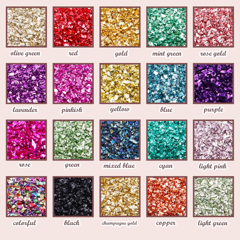 Crushed Glass Craft Glitter for Resin, 0.5-2.5mm SONGIN Irregular Metallic Crystal Chips Sprinkles Chunky Glitter Shiny Nail Sequins Flakes for Nail Art DIY Jewelry Making Decoration Vase Filler S(0.5mm-2.5mm) XO wine red - NewNest Australia