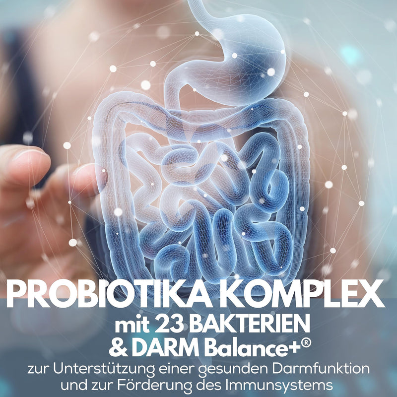 Pure Natural Choice - Natural Flora Complex: T√Úv Tested, 23 Bacterial Strains Probiotics With Intestinal Balance+, 20 Billion Cfu, Inulin - 180 Vegan, Enteric Juice Resistant Capsules, From Germany - NewNest Australia