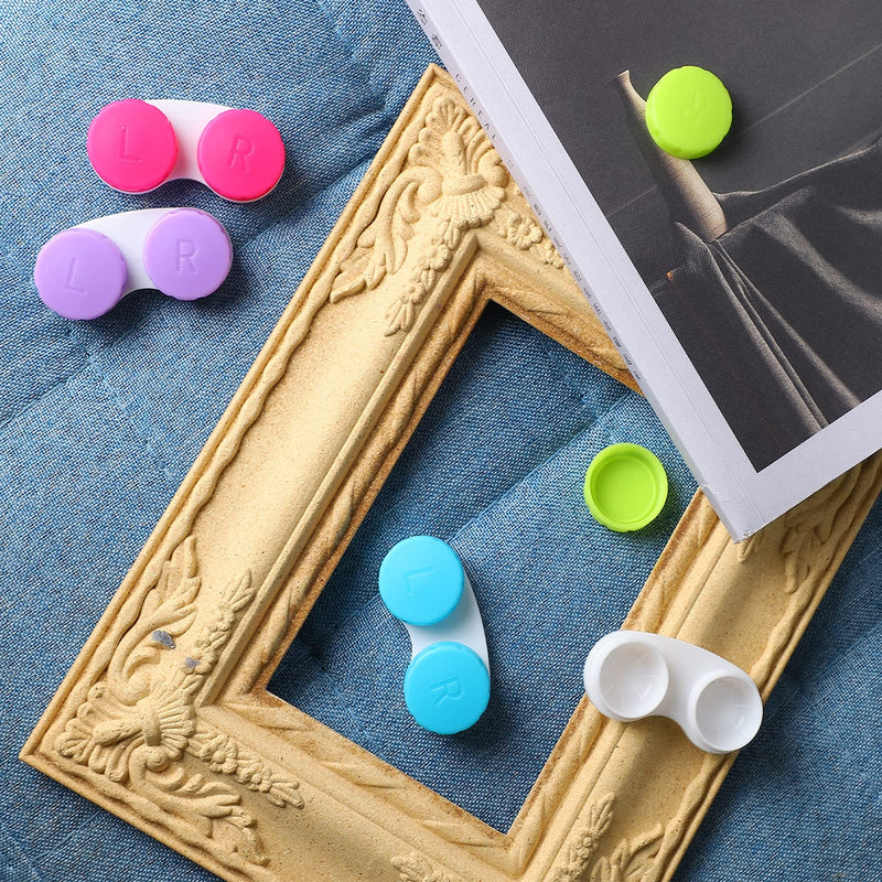 Aoutrow 16 Pack Contact Lens Case Box, Mini Contact Lens Case, Colorful Bulk Box Holder Container, Contact Lens Case Set - NewNest Australia