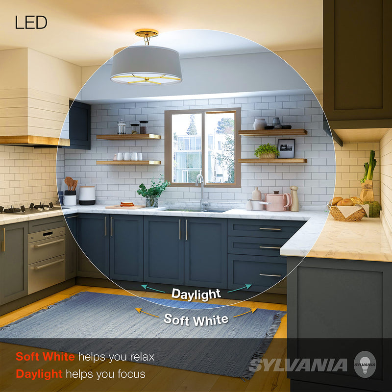 SYLVANIA LED A19 Light Bulb, 60W Equivalent Efficient 8.5W Medium Base, 2700K Soft White, 4 pack 4 Count (Pack of 1) - NewNest Australia