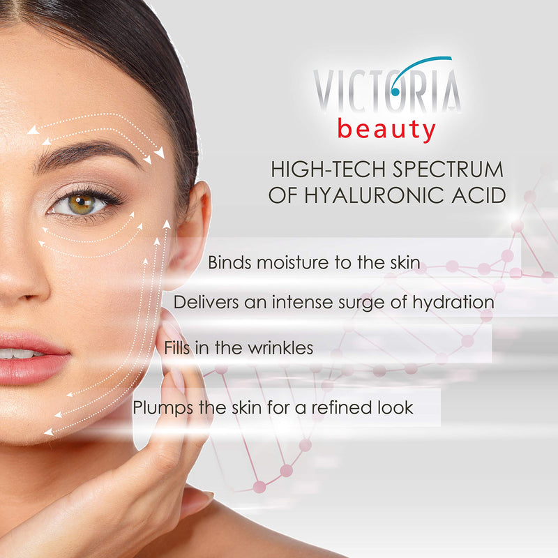 Victoria Beauty Hyaluronic Acid Anti Wrinkle Face Cream with Marine Collagen, Retinol, Niacinamide and Vitamin E - Anti Aging Day and Night Moisturiser For Mature Skin (Age 40+) - Non Comedogenic - NewNest Australia
