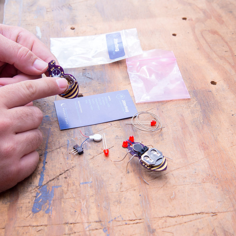 Learn to Solder Kits Jitterbug Soldering Kit | DIY Electronics Projects For Beginners | Adults & Kids STEM Practice Science Project | Electronic Vibration Motor Circuit Boards With Battery Individual Pack - NewNest Australia