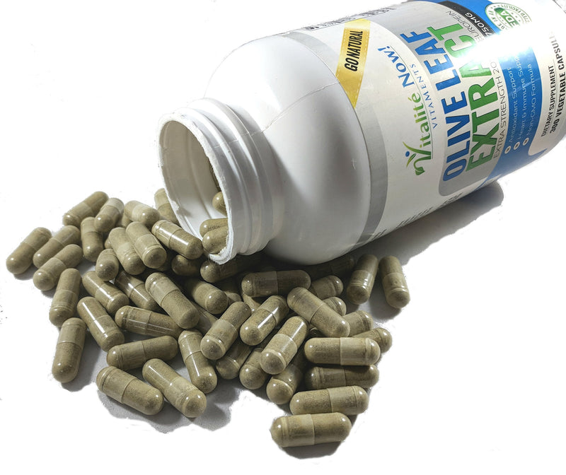 Super Strength Best Olive Leaf Extract (Non-GMO) - 20% Oleuropein - Anti-inflammatory - Potent Antioxidant & Immune Support Supplement - Up to 4 Months - 750mg Capsules - Vegetarian - 120 Count 120 Count (Pack of 1) - NewNest Australia