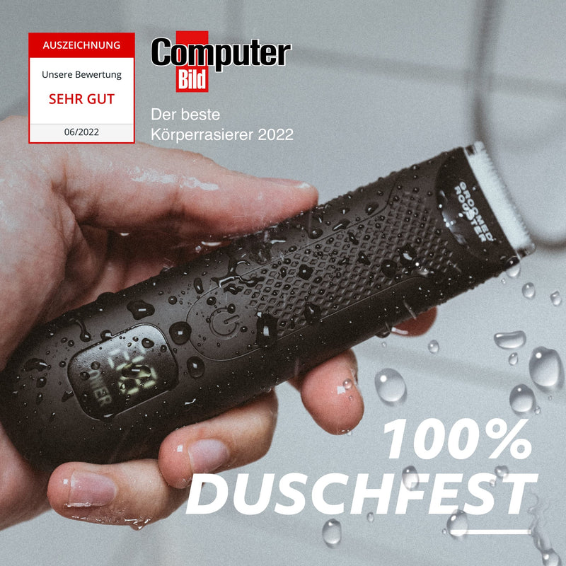 The Bodygroomer - Intimate Razor & Body Shaver, Shower Proof, 90 Minutes Running Time, Led Light, Charging Station - Body Trimmer For Genital Area & Body For Men By Groomed Rooster - NewNest Australia