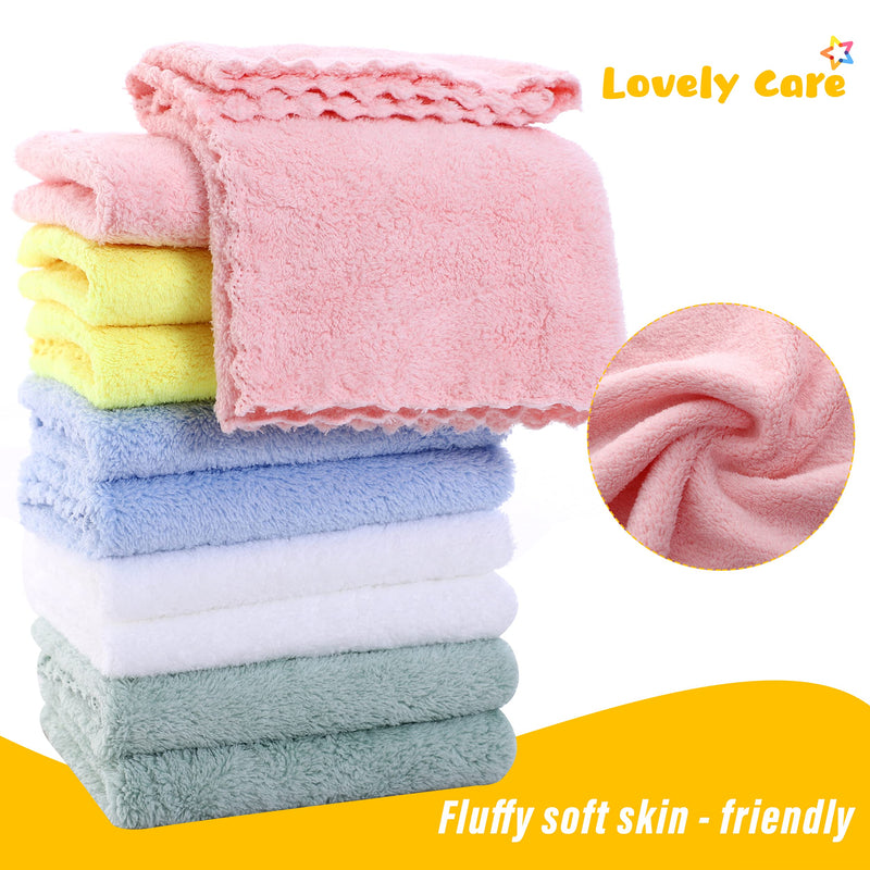 Super Absorbent 10 Pack Burp Cloths - Coral Fleece Gentle on Sensitive Skin for Face and Body, Plush - Milk Spit Up Rags - Burpy Cloth for Baby Boys and Girls - Unisex 17 x 10 Inch by Lovely Care - NewNest Australia