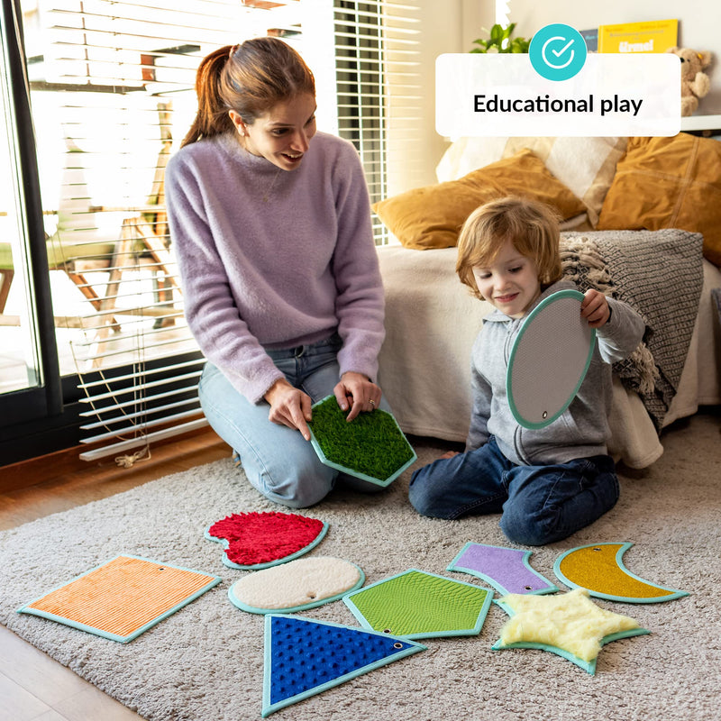 Sensory Mats for Autistic Children | Sensory Tiles for Kids | Sensory Wall Panel | Multi-Sensory Exploration | Sensory Toys | Sensory Room Equipment | Sensory Disorder Toys for Tactile Play Shapes - NewNest Australia