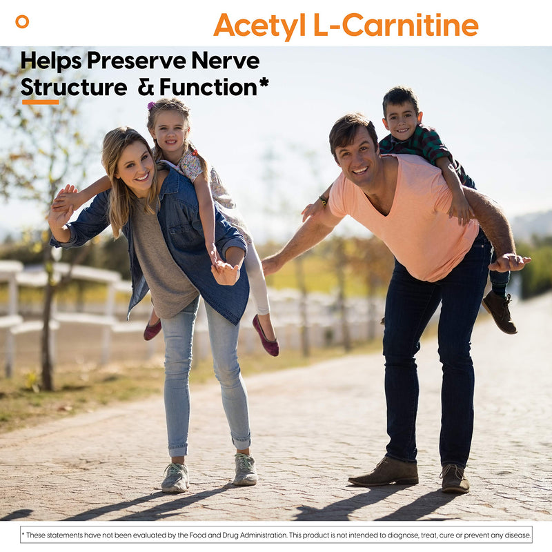 Doctor's Best Acetyl L-Carnitine, Help Boost Energy Production, Support Memory/Focus, Mood, Non-GMO, Vegan, Gluten Free 60 Count (Pack of 1) - NewNest Australia