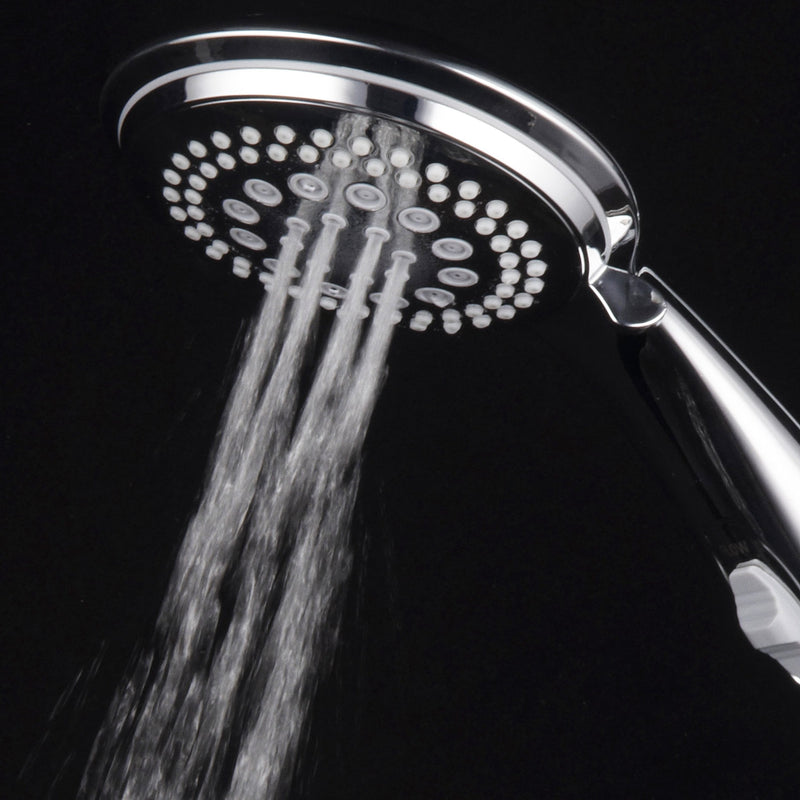 Dream Spa 1459 9-Setting High-Power Ultra-Luxury Handheld Shower Head with Patented ON/OFF Pause Switch and 5-7 foot Stretchable Stainless Steel Hose (Premium Chrome) Use as overhead or handshower - NewNest Australia