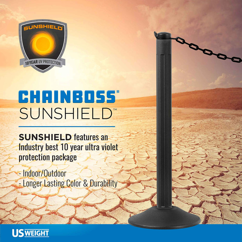 US Weight (Made in USA) 2" x 10' Black Plastic Safety Chain ft. SunShield UV Resistant Technology 10 ft - NewNest Australia