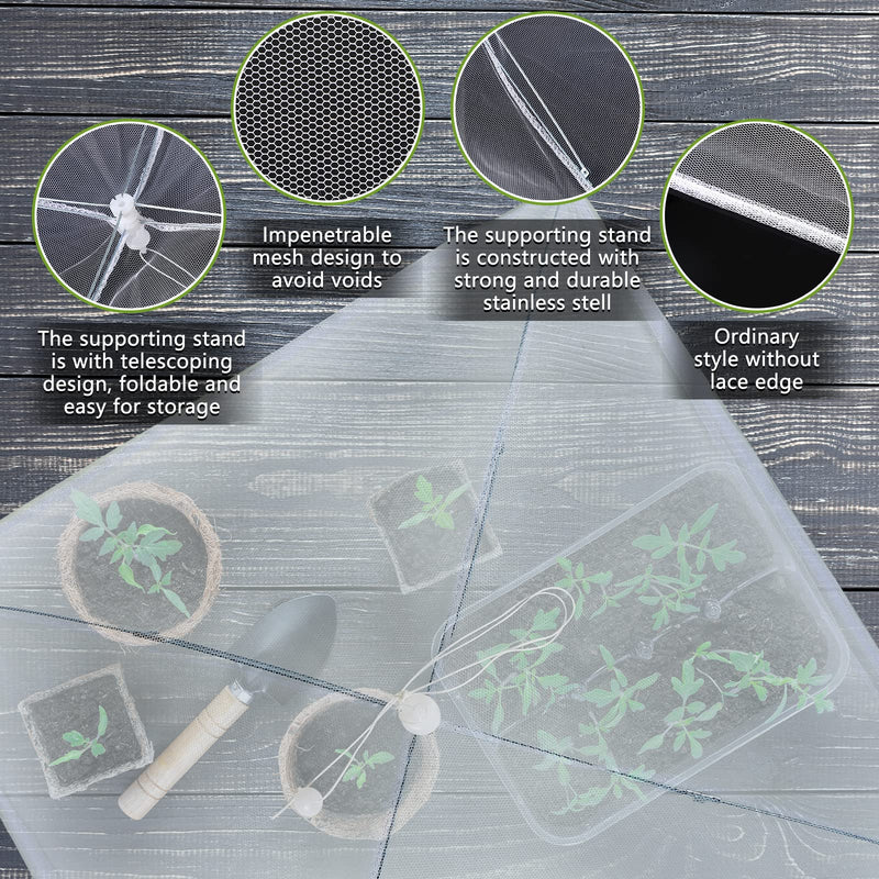 Dome Screen Plant Covers 4 Packs Reusable Mesh Plant Cover Tent 17 Inch Outdoor Plant Tent Collapsible Plant Umbrella Mesh Cover Plant Netting Food Covers Net for Outdoor Plants Vegetable Gardening - NewNest Australia