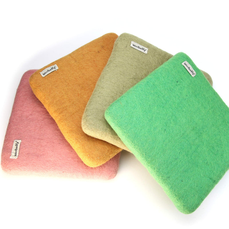 Woolbuddy Needle Felting Mat, Handmade Woolen Needle Felting Pad, 10 inch x 10 inch x 1.5 inch, XL Needle Felting Base (Beige) Beige - NewNest Australia