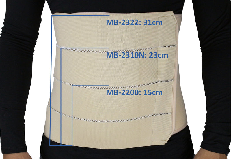 Obbomed Mb-2310Ns 3 Bands Breathable Elastic Belt Abdominal Support Belt Post-Surgery Postpartum Injury Umbilical Hernia Trimming Waist And Abdomen - S: 56.0-86.3 Cm - NewNest Australia