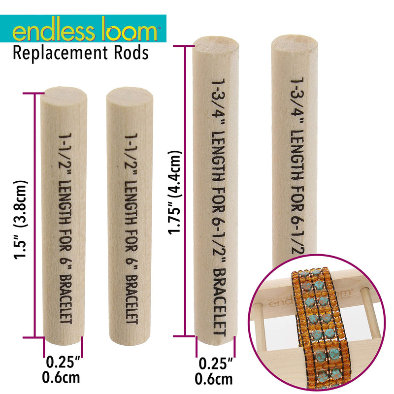 The Beadsmith Endless Loom Rod Set Accessory Pack by Deb Moffatt Hall, for 6 and 6.5" Bracelet, for Making Jewelry and Beading Bracelets - NewNest Australia