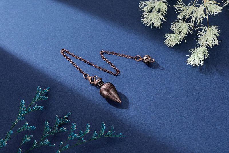 CrystalTears pendulum esoteric drop pendant with chain bronze pendulum made of copper spiritual dowsing dowsing rod for divination reiki healing meditation - NewNest Australia