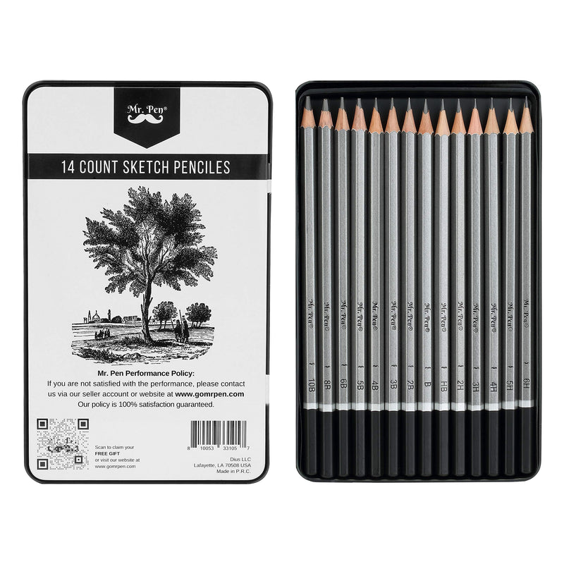 Mr. Pen- Sketch Pencils for Drawing, 14 Pack, Drawing Pencils, Art Pencils, Graphite Pencils, Graphite Pencils for Drawing, Art Pencils for Drawing and Shading, Shading Pencils for Sketching - NewNest Australia
